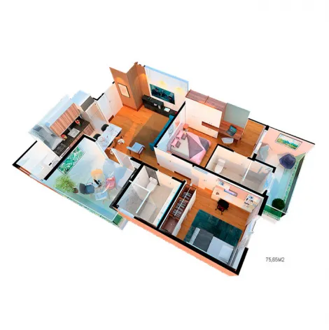 imagem 1 - Excelente apartamento no Jardim Aquarius imagem 1 - Excelente apartamento no Jardim Aquarius